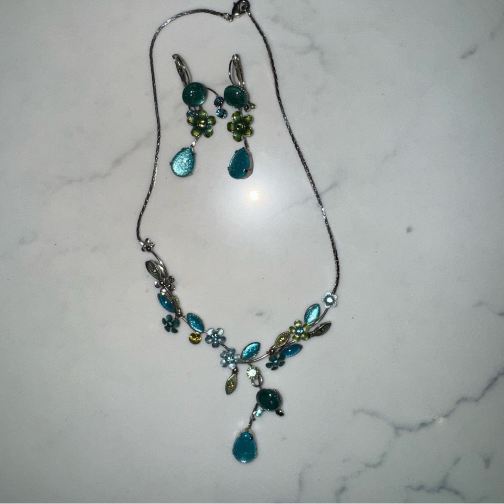 Necklace and matching earrings